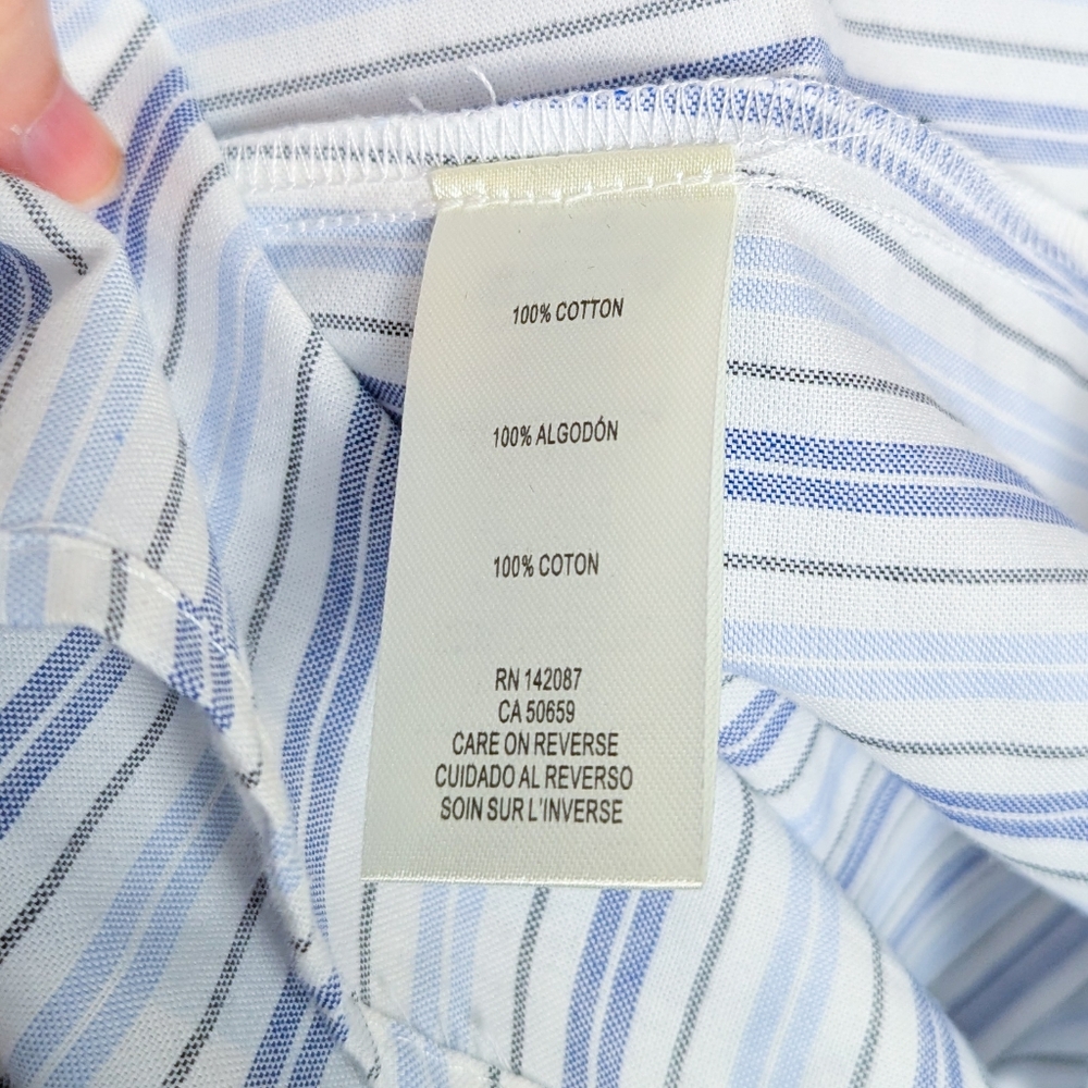 NWT Simply Noelle Halter Summer Dress With Straps Blue White Stripe Pockets Midi - Picture 11 of 13
